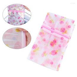 Laundry Bags Wash Foldable Zippered Mesh Delicates Lingerie Sock Underwear Clothes Protection Net Random Pattern Bag