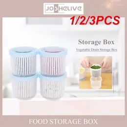 Storage Bottles 1/2/3PCS Food Drain Sealed Box Garlic Onion Refrigerator Fresh Kitchen Accessories Organiser Round