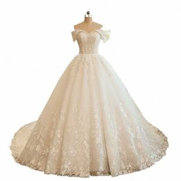 sl-5061 Off the Shoulder Wedding Bridal Dr Ball Gown Embroidery Lace applique Boho Wedding Dr 2023 noiva plus size dr G5s2#