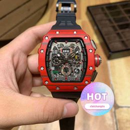 mens watch designer watches movement automatic luxury Personalized Fashion Mens Mechanical Watch Carbon Fiber