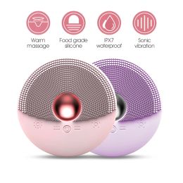 Accessories Electric Face Massager Skin Care Facial Cleansing Brush Usb Sonic Face Cleaner Brush Back Heat Facelifting Home Use Devices