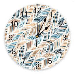 Wall Clocks Summer Beach Texture Abstract Clock Silent Digital For Home Bedroom Kitchen Living Room Decoration