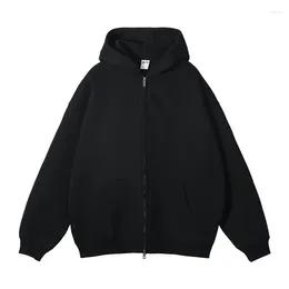 Men's Hoodies Customized Jacket HD DTG Printing Hip Hop Jakets Sweatshirts Oversized Pullover Harajuku Y2K Black Overcoat White Men