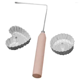 Mugs Fried Mould Frying Snack Handle Spoon Garland Wreath Aluminium Alloy Scoop With Wooden Pizza Cookie Maker