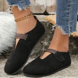 Casual Shoes Suede Flats Loafers Women Shallow Cosy Sandals 2024 Summer Fashion Designer Outdoor Dress Walking Zapatos