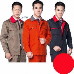 work Clothing Set Men Women Overall Work Car Workshop Air Cditi Water Electricity Factory Mechanical Repairmen Uniforms Suit W2R2#