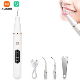 Holders Xiaomi Mijia Ultrasonic Dental Scaler for Teeth 2 In 1 Tartar Stain Tooth Calculus Remover Electric Sonic Teeth Plaque Cleaner
