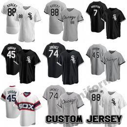 Custom Size S-5XL Chicago 7 Tim Anderson 88 Luis Robert Jr. 74 Eloy Jimenez Baseball Jersey White Sox Men's Women's Youth Stitched