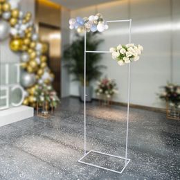 155cm Metal Wedding Arch Frame Garden Backdrop Flower Display Balloon Column Stand Holder for Wedding Party Gold/White 240329