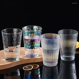 Wine Glasses Creative Office Drinking Glass High Temperature Resistant Colour Beautiful Horizontal Vertical Grain Straight