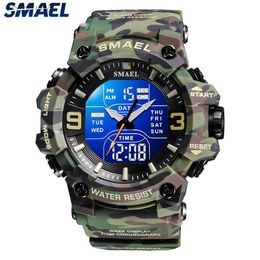 Wristwatches Military Watches Men Sport Watch Waterproof Alarm Clock Dual Time Wristwatches Digital 8049B Army Watches Military 24329
