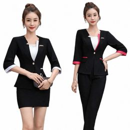 beauty Sal Spa Uniform For Woman Sexy Restaurant Waiter Clothes Aesthetic Desk Hotel Massage Nail Beautician Cafe Work Outfit D0eC#