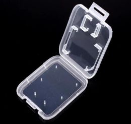 Transparent Clear Standard SD SDHC Memory Card Case Holder Box Storage Carry Storage Box for SD TF Card SN367 ZZ