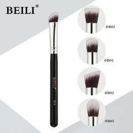 BEILI Small Kabuki Make up Brush Single Concealer Eye Shader Blending Contour Soft Synthetic Hair Vegan Makeup Brushes
