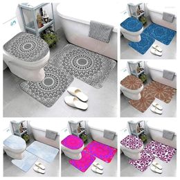 Bath Mats Mandala Anti-slip Bathroom Shower Mat Decor Absorbent Foot Entrance Bathtub Toilet Rug Morocco Vintage Persia Boho