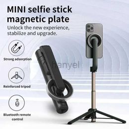 Selfie Monopods Mobile Phone Stand Bluetooth Selfie Stick Magnetic Handheld Camera Stabiliser Desktop Integrated Tiktok Live Triangle Stand 24329