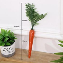 Decorative Flowers Plastic Carrot Model Non-fading Create Atmosphere Durable Faux Artificial Vegetable Ornament Party Decor