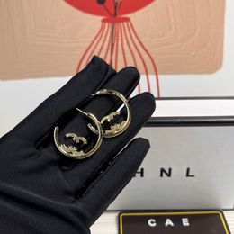 18K Gold Plated Earings Luxury Brand Designers Stud Letters Print Dangle Hoop Geometric Exaggerate Women Tassel Crystal Pearl Earr253Z