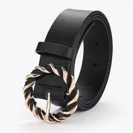 Belts Belt No Holes For Men Women Fashion Soft Leather With O Ring Buckle Womens Cowboy