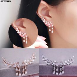 Stud Earrings JETTING Design Tassel Plastic Leaves Earring Ear Drop Women Statement Jewellery