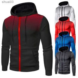 Herren-Kapuzenpullover, Sweatshirts, Herren-Kapuzenpullover, Reißverschluss-Kapuzenpullover, Grafik-Reißverschlusstasche, Polka-Can-Druck, Sport, Outdoor, Freizeit, Alltag, Kapuzenpullover, ultradünnes Sweatshirt, L