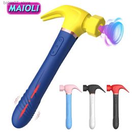 Other Massage Items Female G-spot vibrator 4-in-1 magic wand 7-frequency suction cup hammer shaped rechargeable suction cup vibration sex toy Q240329