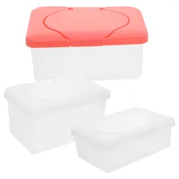 Storage Boxes 3 Pcs Baby Wipes Box Office Diapers Portable Dispenser Pp Holder For Bathroom