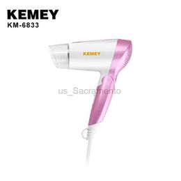 Hair Dryers 1600W Professional Hair Dryer KEMEY KM-6833 Strong Power Barber Salon Styling Tools 2 Speed Adjustment Portable 240329