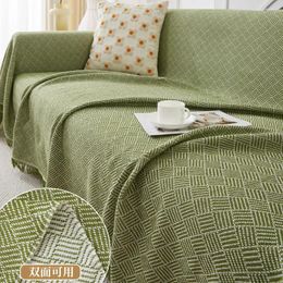 Chair Covers Chenille Sofa Blanket Multipurpose Solid Colour Furniture Cover Sectional Mat Towel Home Living Room Decor