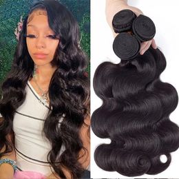 Cheap Wholesale 30 32 Inch Body Wave 3 4 Bundles Brazilian Hair Water Wavy Weave Human Hair Bundles Extensions Tissage for Women