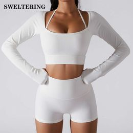 Lu Align T-Shirt Sexy Inner Paded Women's Sports Shirt Women Long Sleeve Seamless Gym Workout Thumb Holes Running Yoga Shirt Dry Fit Top Lemon Sports 2024