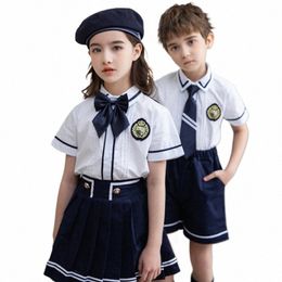 british academy style school summer formal suit children clothes kindergarten uniform set kids clothing for graduati photo. D3gU#