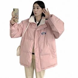 women's Loose Hooded Down Coats Korean Fi Warm Lg Jacket Preppy Style Winter Coat Female Fleece Thickened Parkas 2024 t4yd#