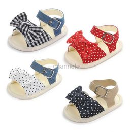 Sandals Summer Baby Girl Soft Sole Shoes Cute Bowknot Sandals Toddler Infant Prewalkers Baby Sandals 240329