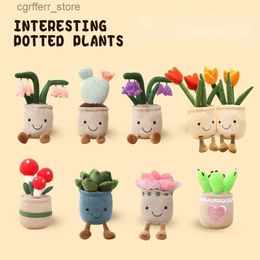 Stuffed Plush Animals 25/35cm Lifelike cute Tulip Succulent Plants Plush Stuffed Toys Doll Pine Tree Cake Bamboo Cactus Pillow Cushion Decor240327