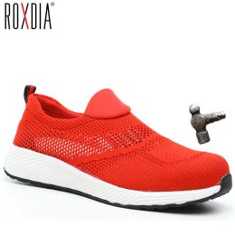 Boots Roxdia Brand Summer Lightweight Steel Toecap Men Women Work & Safety Boots Breathable Male Female Shoes Plus Size 3646 Rxm120