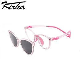 Солнцезащитные очки Kirka для детей, мальчиков и девочек, очки UV400, защитные поляризационные очки, детские магнитные солнцезащитные очки, модные регулируемые очки 240322