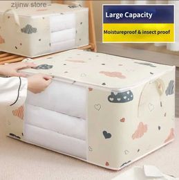 Other Home Storage Organisation Visual Quilt Storage Bag Household Wardrobe Quilt Clothes Organiser Large Capacity Blanket Sorting Bags Dustproof Moving Bag Y240