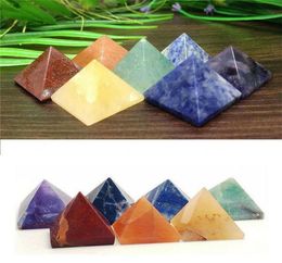 Pyramid Natural Stone Crystal Pendant Carving Craft Square Quartz Turquoise Gem Agate Jewellery Home Accessories5492440