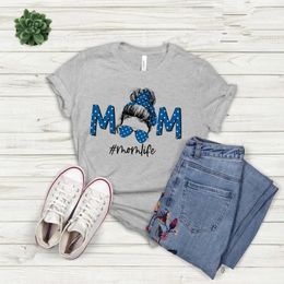 Mom Life Shirt Gift for Mama O Neck Graphic Tshirt Short Sleeve Mother Casual Top Tees Streetwear harajuku Drop 240329