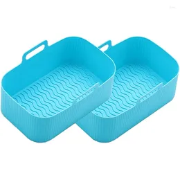 Tools Air Fryer Liners For Ninja Dual Reusable Silicone Liner Accessories Blue