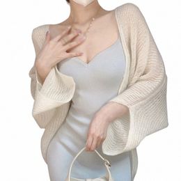 women's Mohair Cardigan Sweater Coat Korean Autumn Fi V-neck Knitted Thick Loose Sweater Coat F4CC#