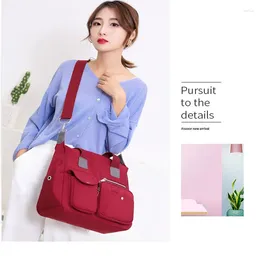 Shoulder Bags Large-capacity Bag Messenger Nylon Cloth Pink Handbag To Go Out Store Mother And Baby Fashion Travel