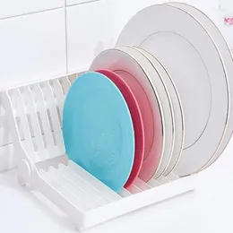 Hooks Kitchen Drying Rack Organizer Plate Draining White Color Durable Rein Folding Dish Storage