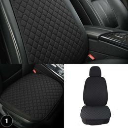 Upgrade Upgrade Black Flax Car Seat Cover Four Seasons Universal Front Rear Back Backrest Auto Chair Seat Cushion Protector Pad
