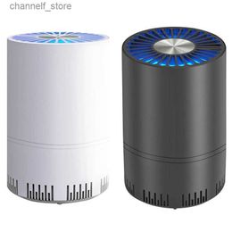 Air Purifiers Air purifier household automatic smoke detector Hepa filter car air purifier USB cable low noise with night light desktopY240329