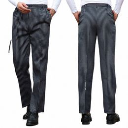 chef Pants Men with Casual Baggy Cook Pant Waiter Work Uniform Wear-resistant Skin-friendly Cott Clothing Houndstooth A5G2#