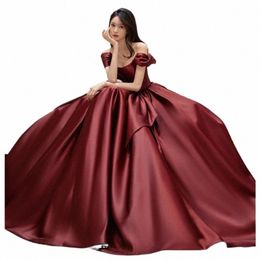 women's Party Dr Burdy Backl Off The Shoulder Sleevel A-line Lg Skirt Banquet Gown Prom Dres for Women Vestidos L9nd#