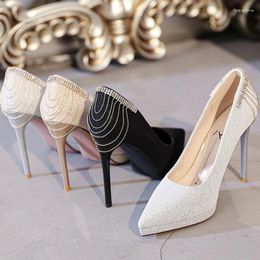 Dress Shoes Noble Shiny High Heel For Women 2024 Thin Heels Elegant Ladies Fashion Party Nightclub Sexy Women's Pumps