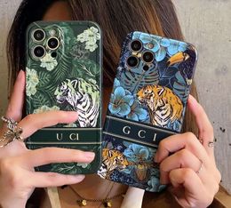 Tiger Forest Luxury Designer Mobile Phone Cases for iPhone 12 13 14 Pro Max 7 8 Plus Classic Letter Top Brand Shockproof Phones Case iPhone14 11 13pro 12pro AAA